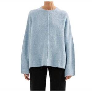 NEW NUDE LUCY leo premium fluffy knit sweater in ice
